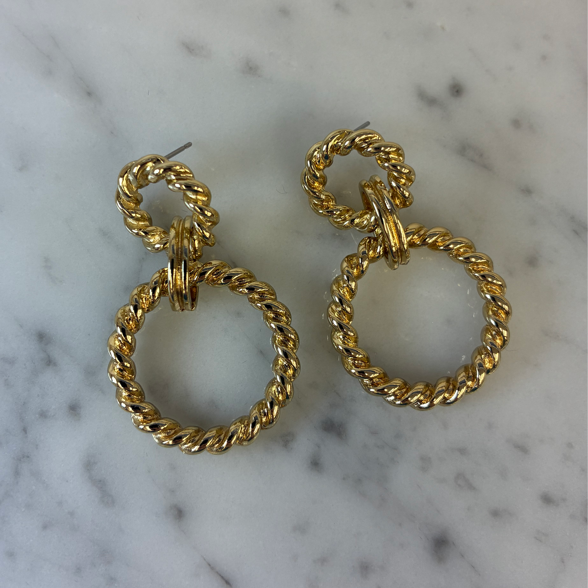 Double Circle Rope Earring