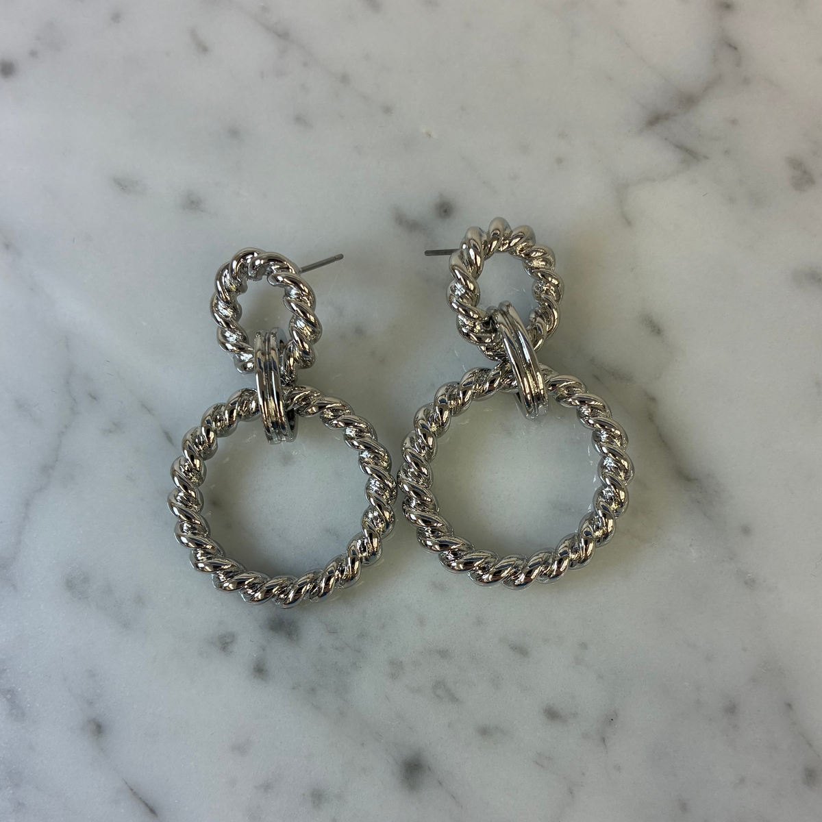 Double Circle Rope Earring
