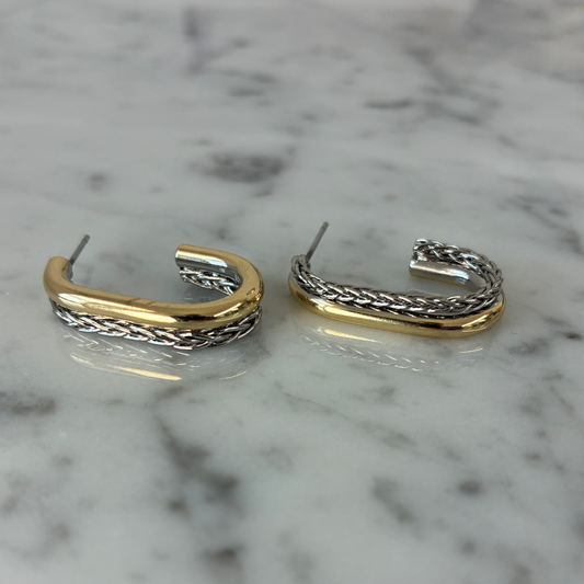 Two Tone Ponytail Earring