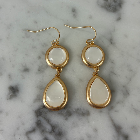 Two Stone Dangle Earring