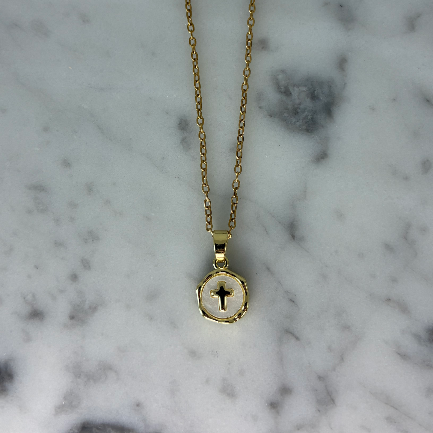 MOP Cross Necklace