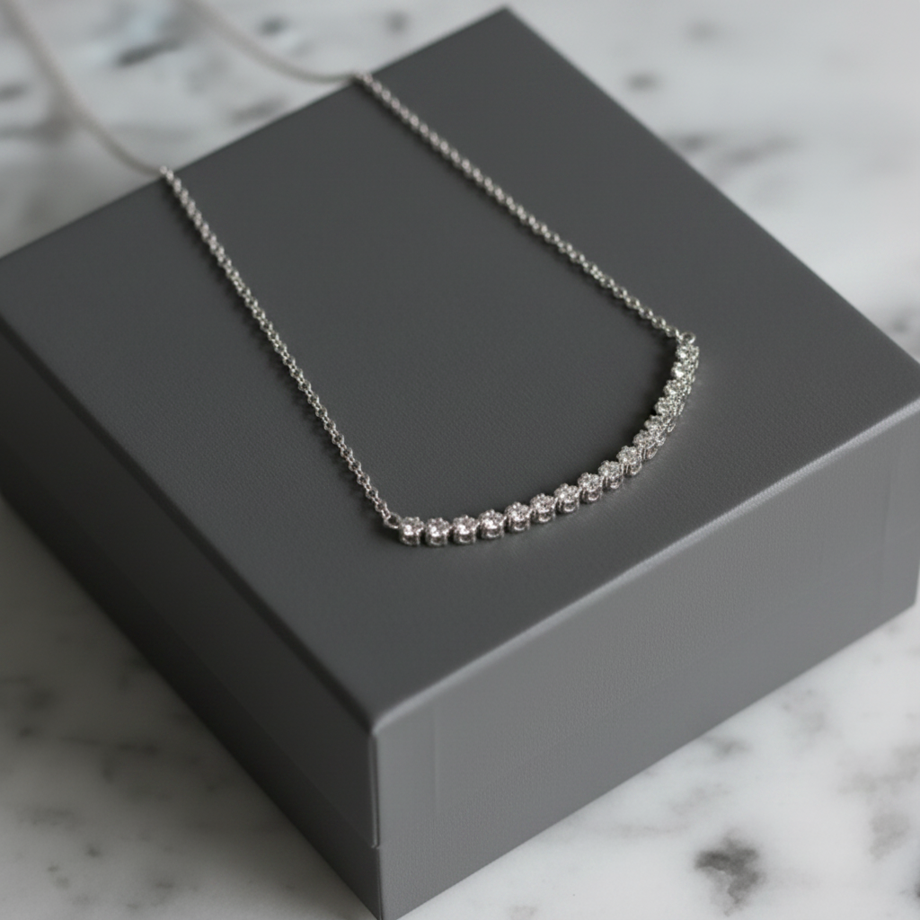 CZ Smile Necklace