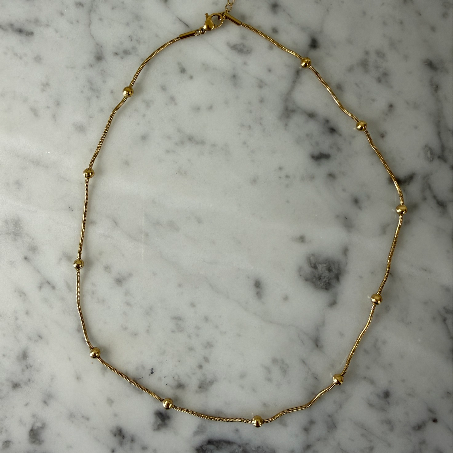 Coil Chain Station Necklace
