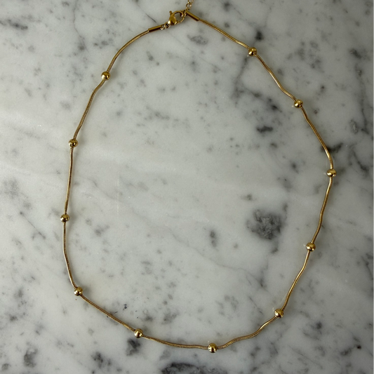 Coil Chain Station Necklace