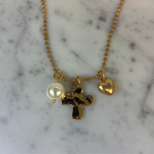 Gold Necklace w/ Charms
