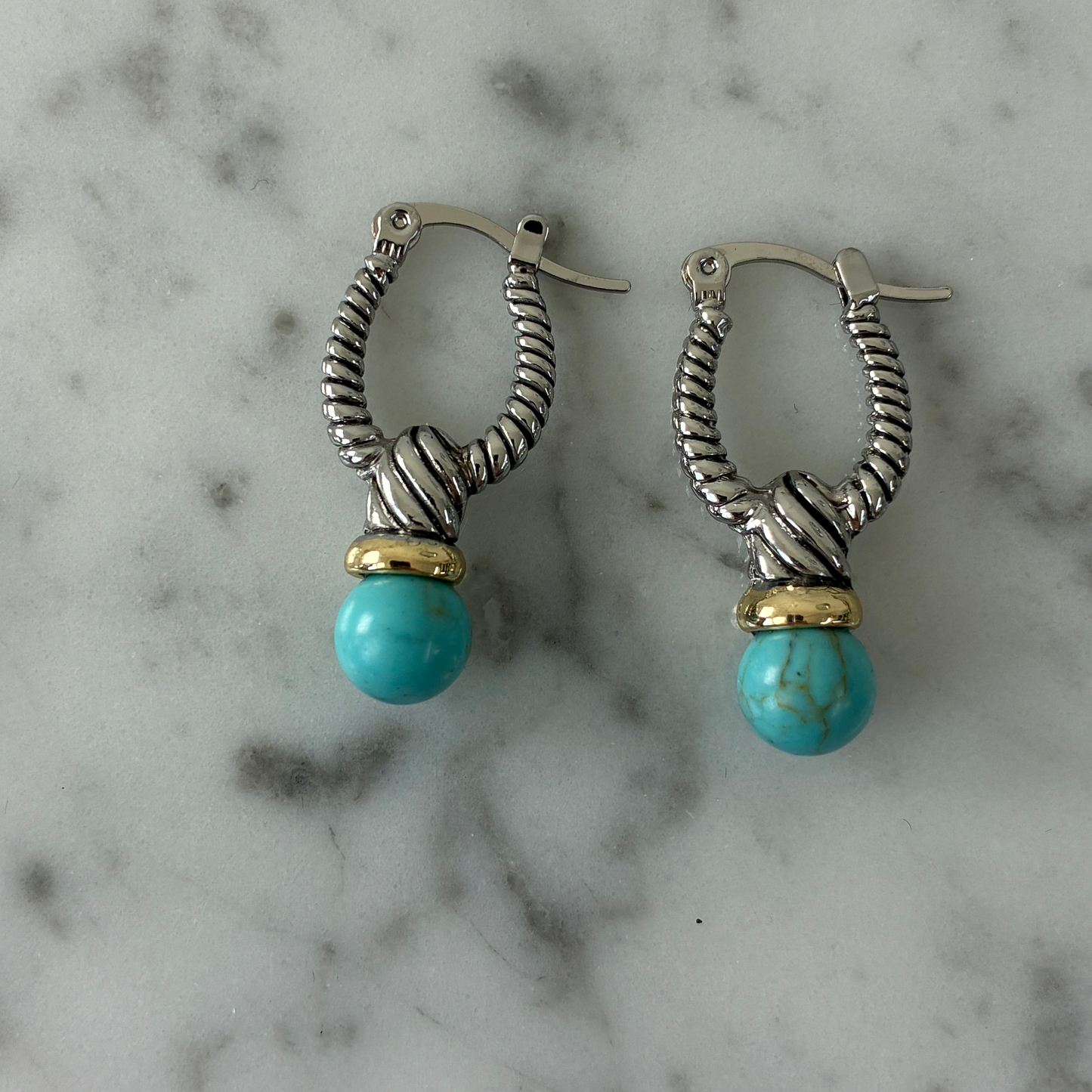 Silver Hoop w/ Dangle Earring