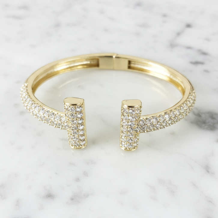CZ Hinge Lock Bangle