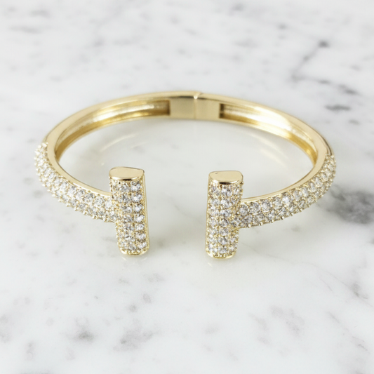 CZ Hinge Lock Bangle
