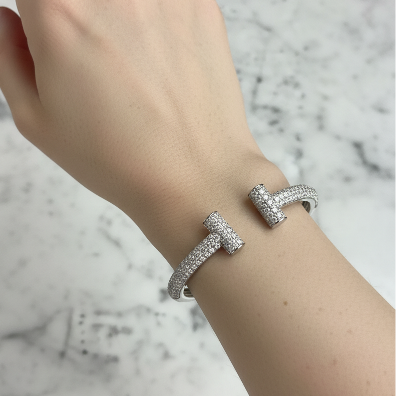 CZ Hinge Lock Bangle