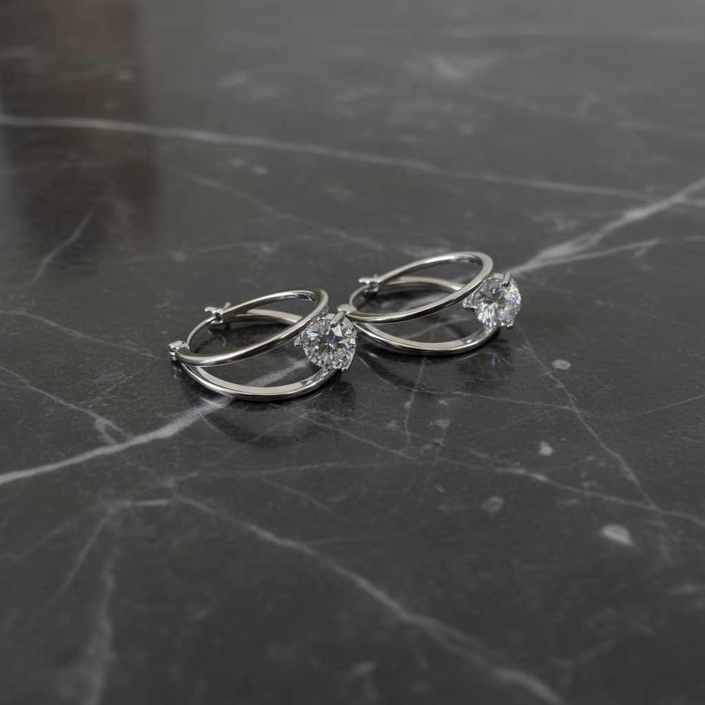CZ Hoop Earrings