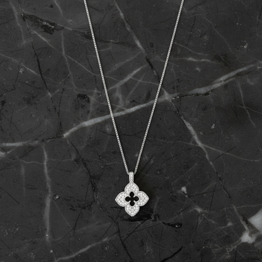 CZ Flower Pendant Necklace