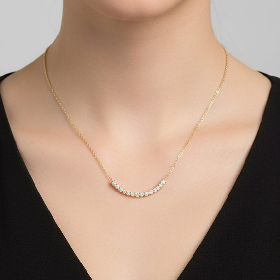 CZ Smile Necklace