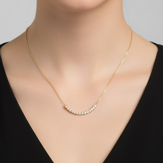 CZ Smile Necklace