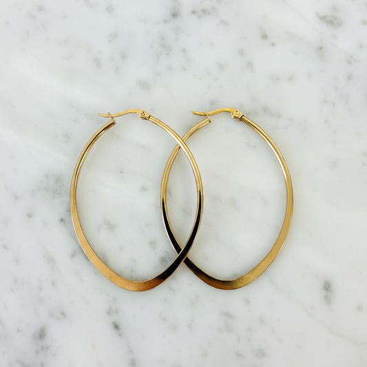 Large Oval Hoop Earring
