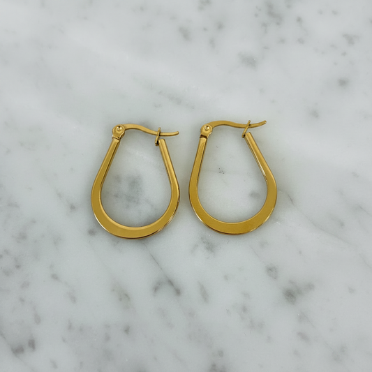 Snap Latch U Hoop Earring
