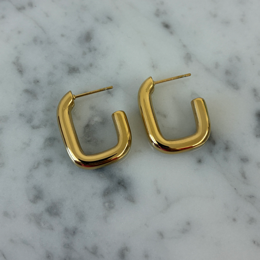 Tube Half Hoop Earring
