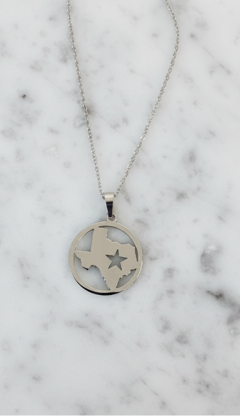 Round Texas Star Necklace