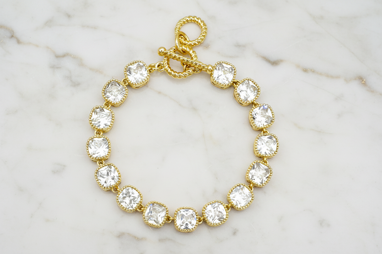 Gold Multi Stone Bracelet