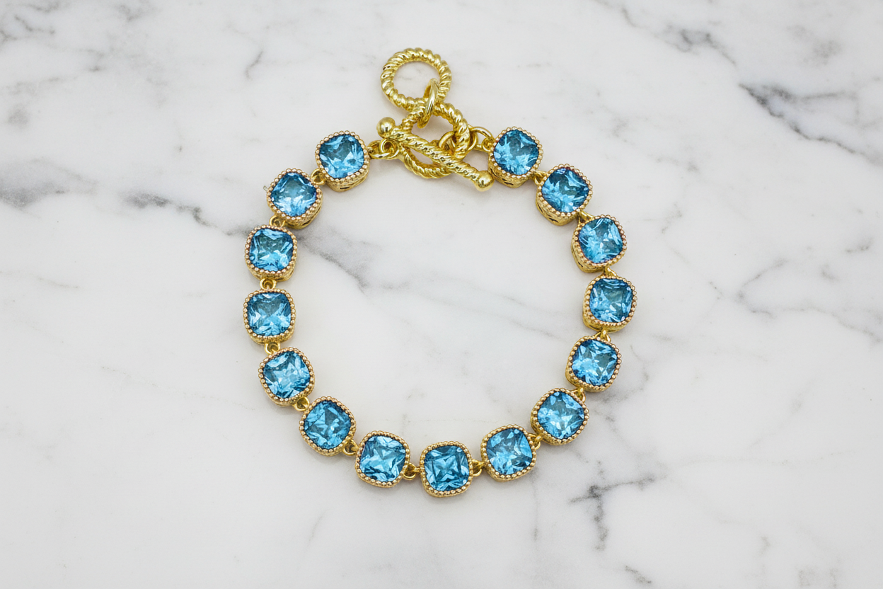Gold Multi Stone Bracelet