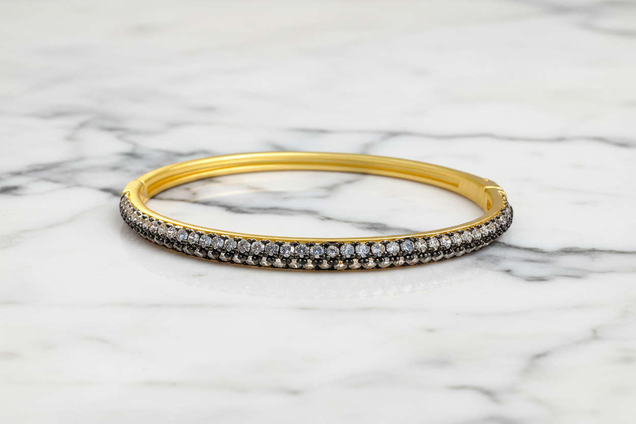 Thin Gold Swirl Bracelet