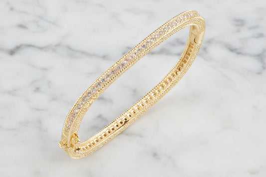 Gorgeous Gold Narrow CZ Bracelet