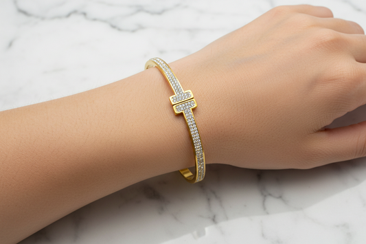 Steel T Bangle