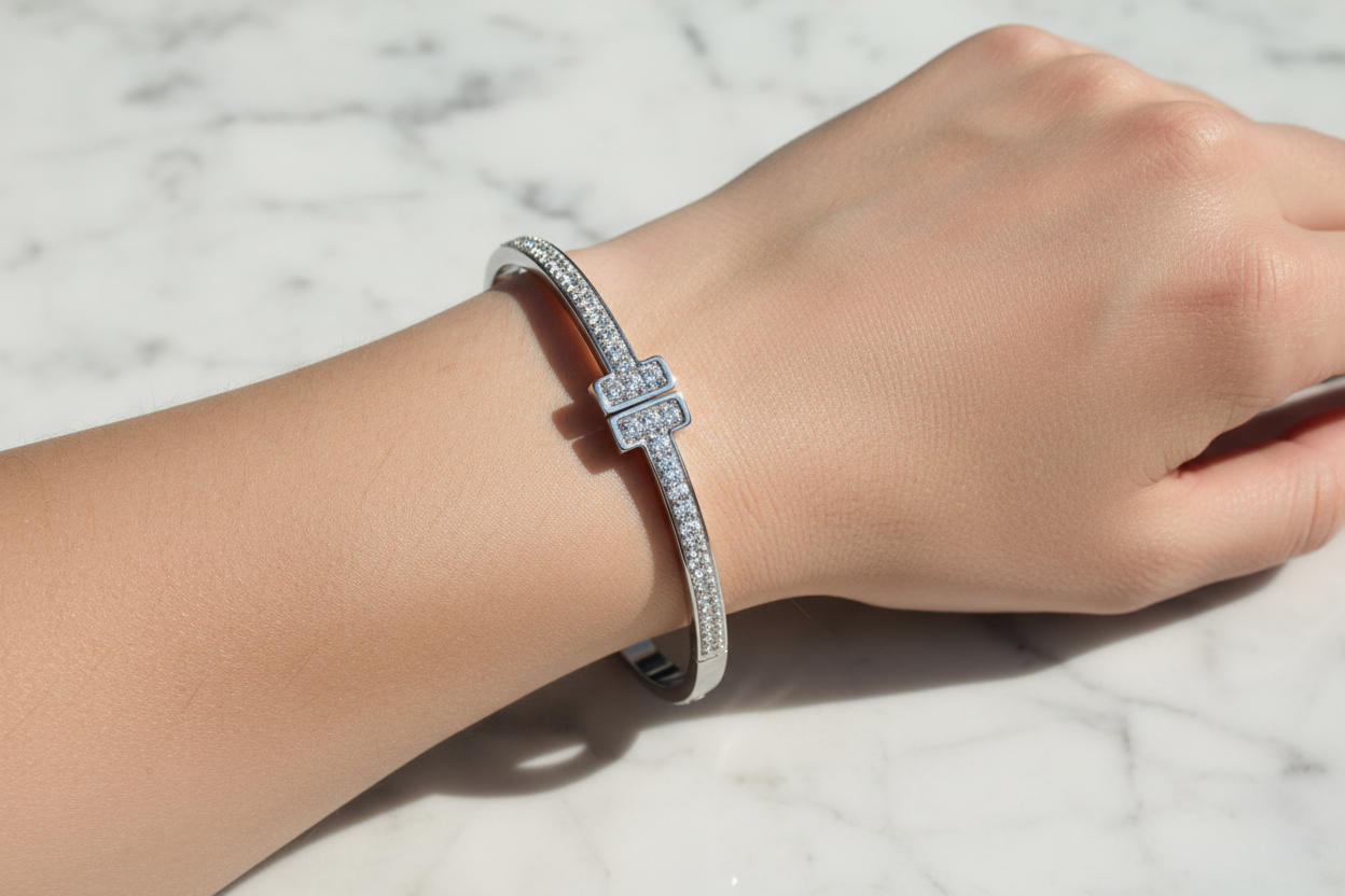 Steel T Bangle