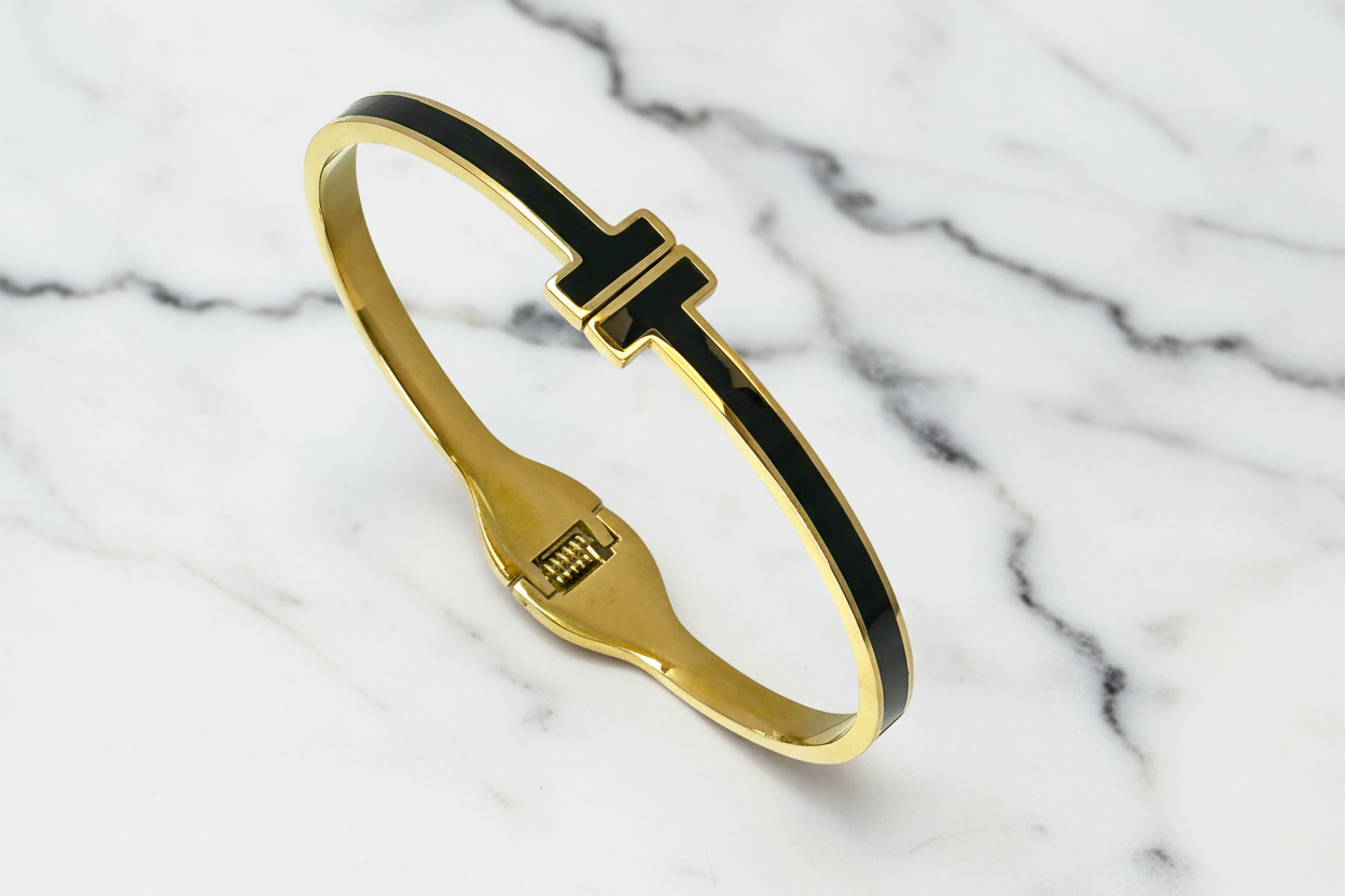 Steel T Bangle