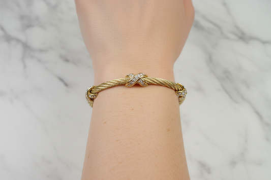 Pave X Cable Bracelet