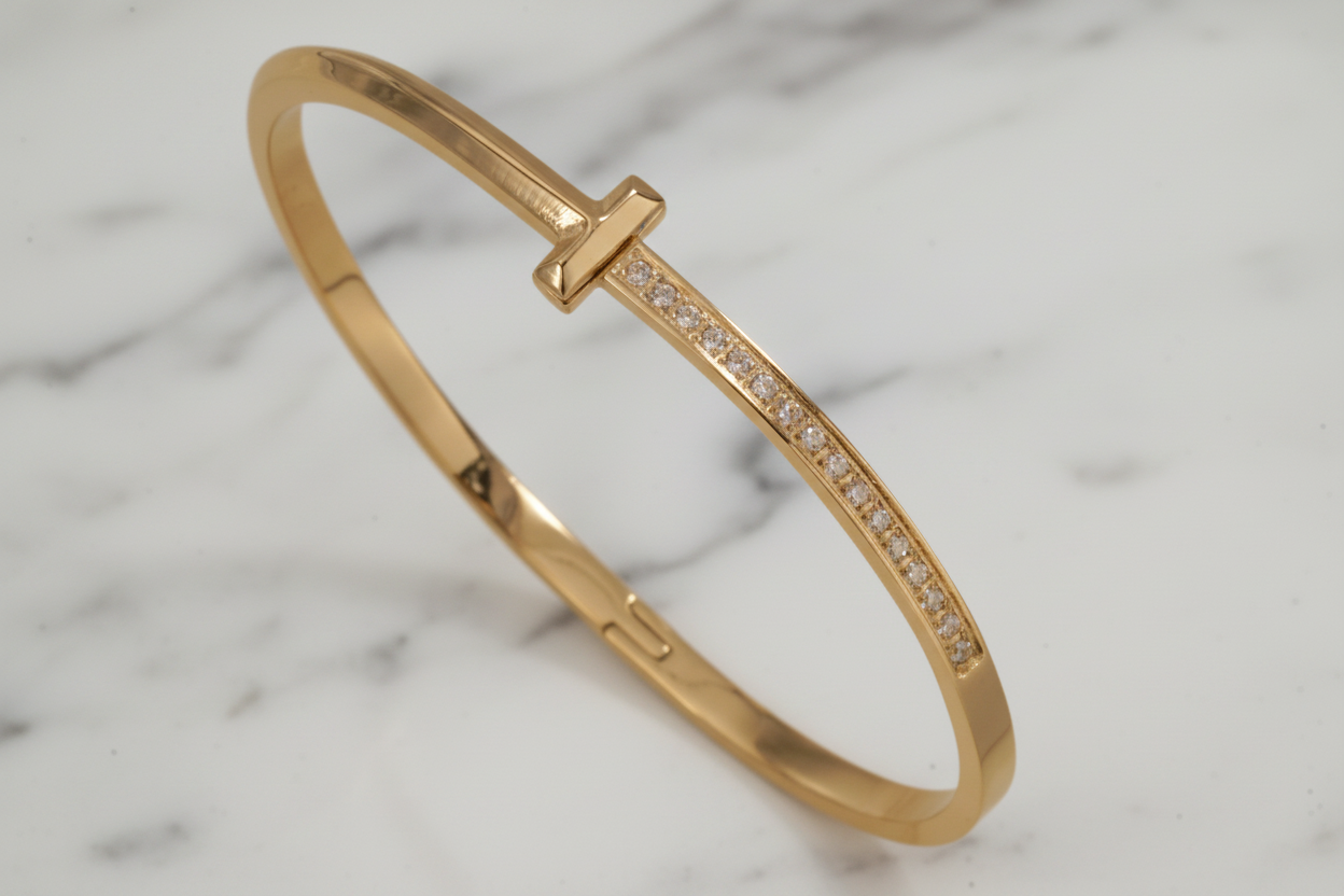 Small CZ T Bracelet