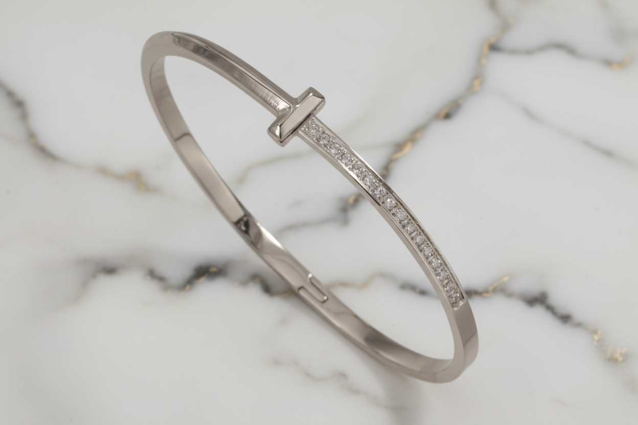 Small CZ T Bracelet