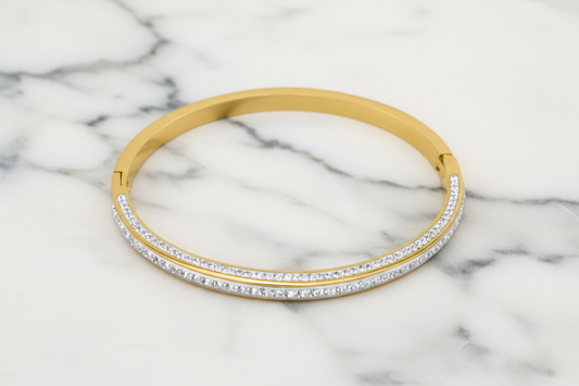 Steel Pave Bangle