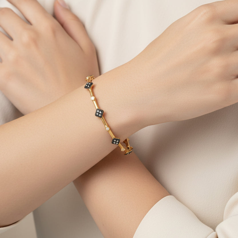 Thin Bangle w/ CZs