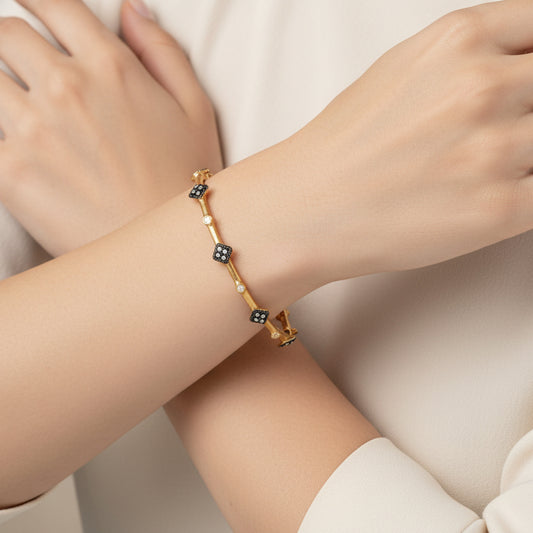 Thin Bangle w/ CZs