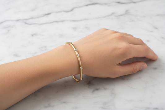 Thin Bangle w/ CZs