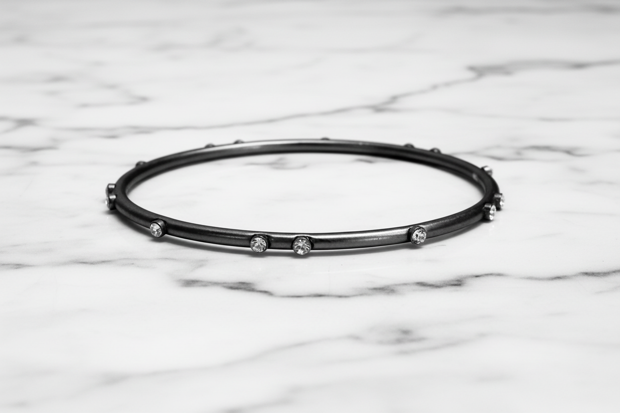Thin Bangle w/ CZs