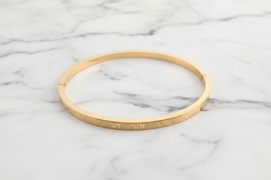 Thin Roman Numeral Bangle