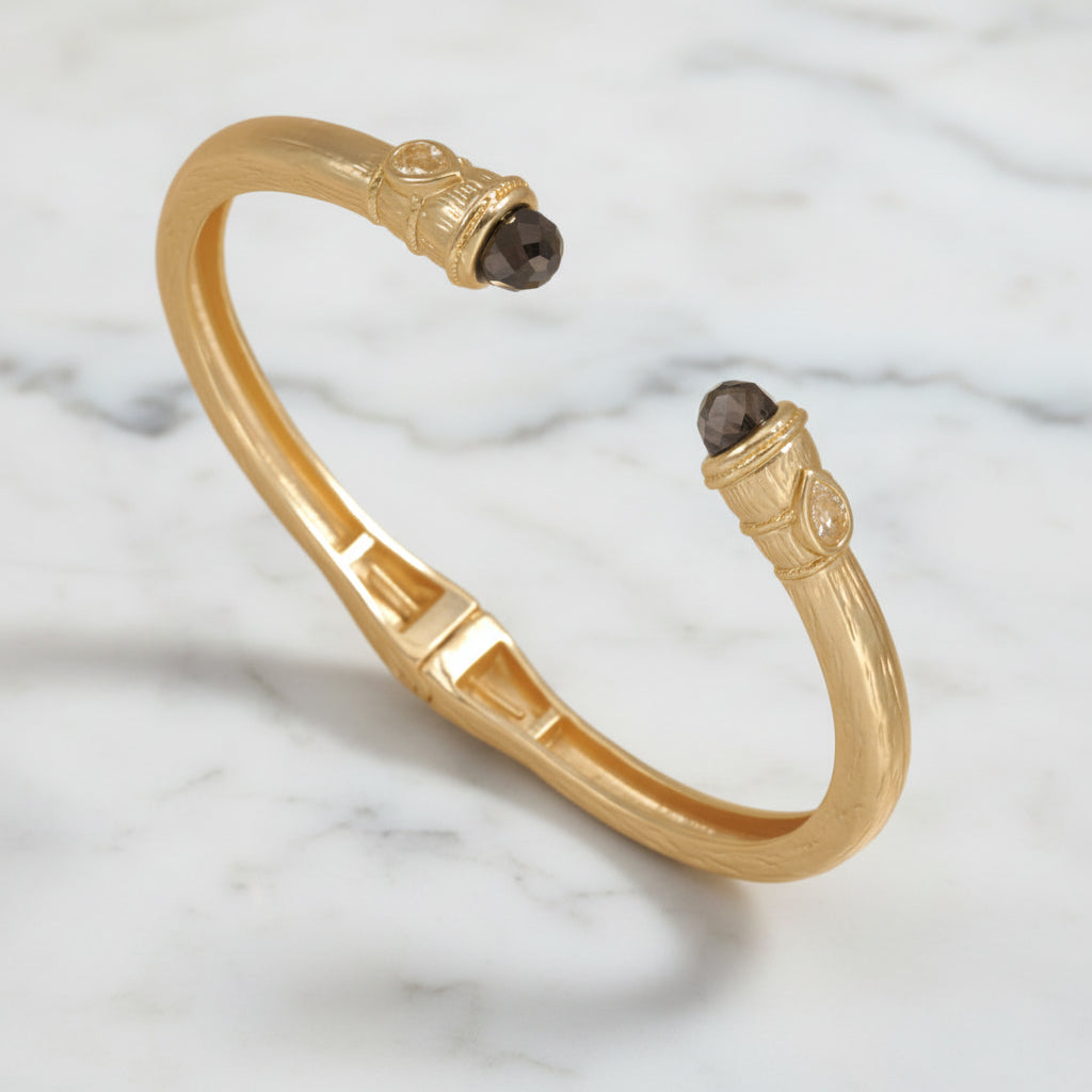 Brushed Gold Bracelet w/ Tips