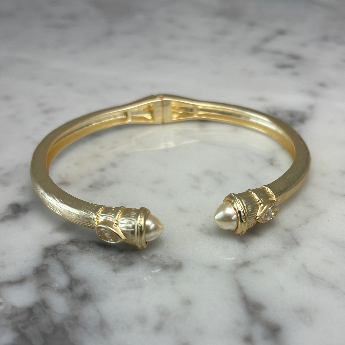 Brushed Gold Bracelet w/ Tips