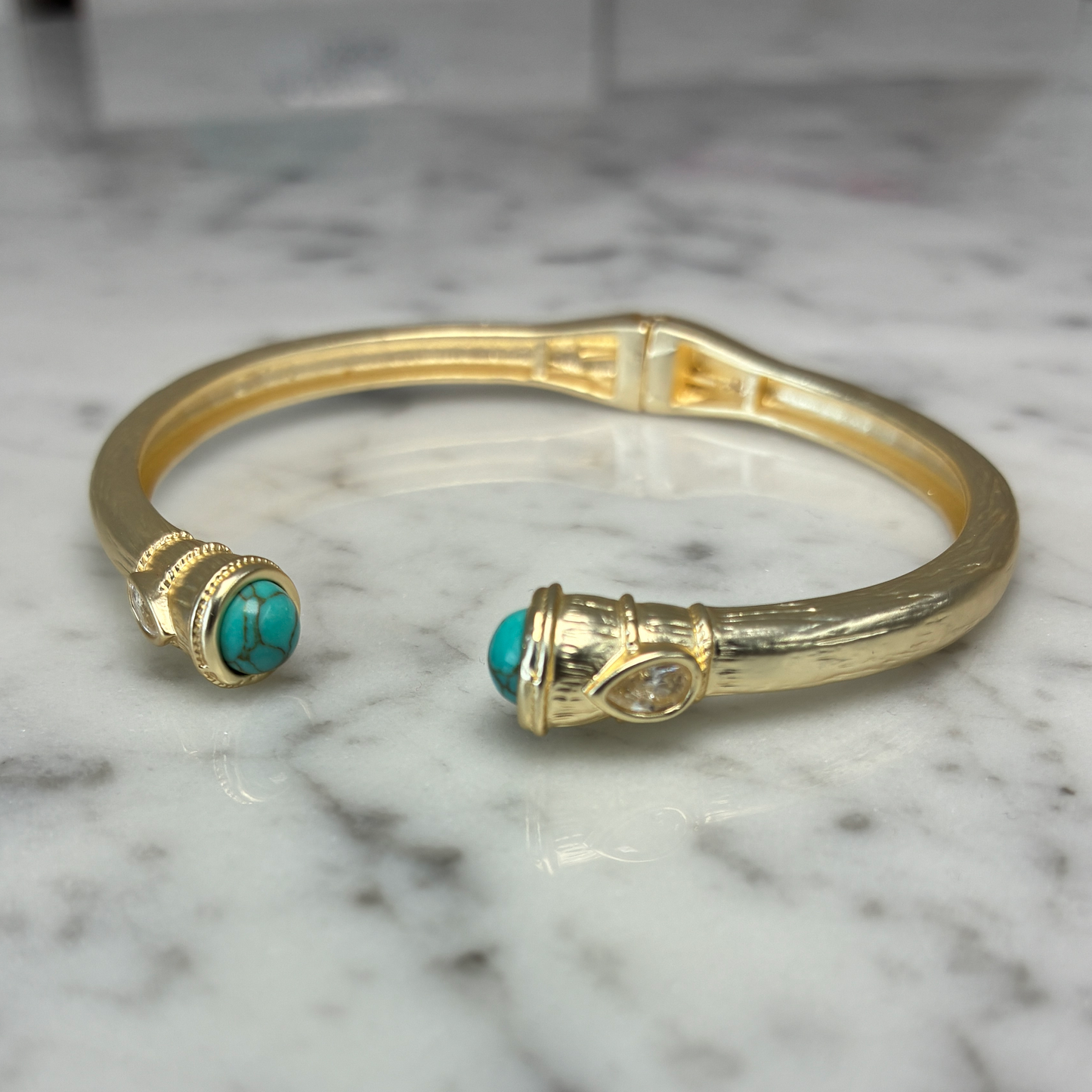 Brushed Gold Bracelet w/ Tips