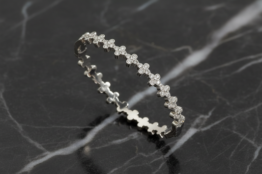 CZ Flower Bangle