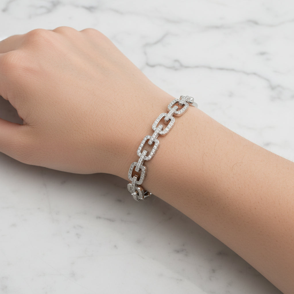 CZ Link Bangle