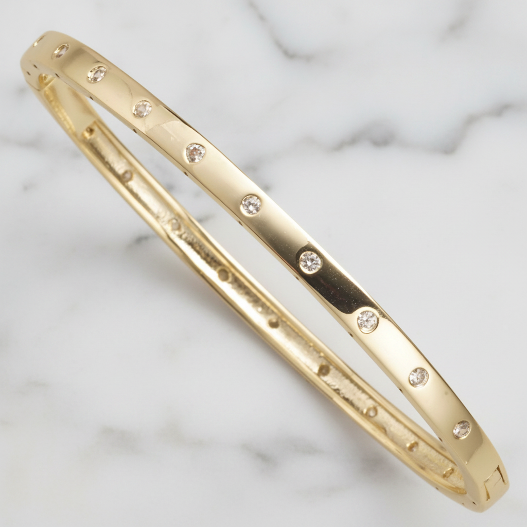 Small Bangle w/ Tiny CZs