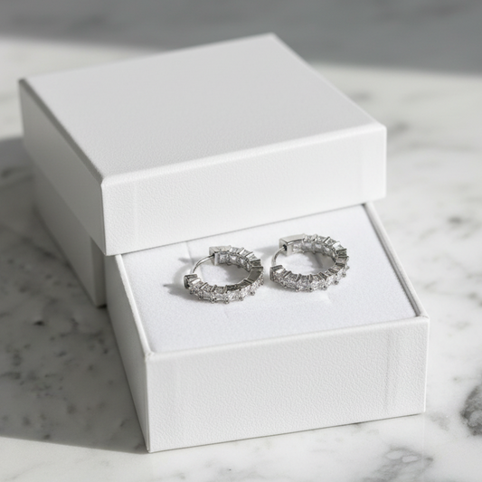 Small CZ Huggie Hoop Earrings