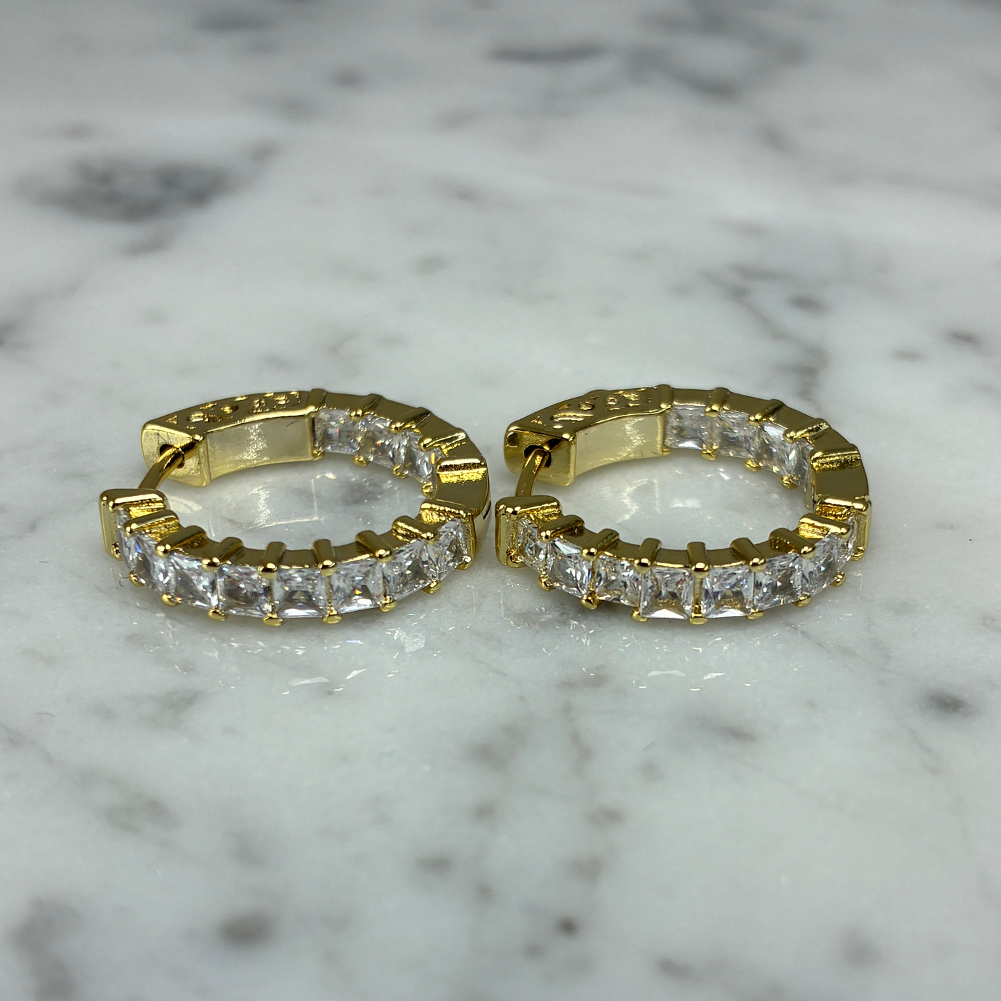 Small CZ Huggie Hoop Earrings