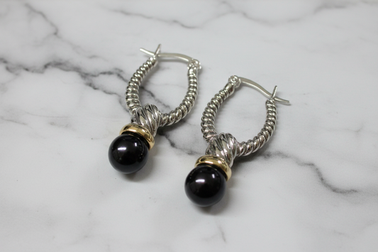 Silver Hoop w/ Dangle Earring
