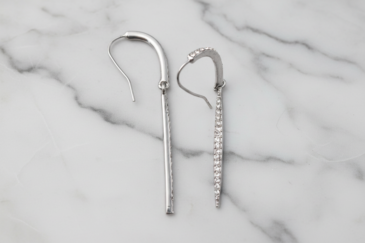 CZ Bar Dangle Earring