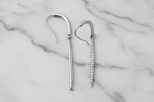 CZ Bar Dangle Earring