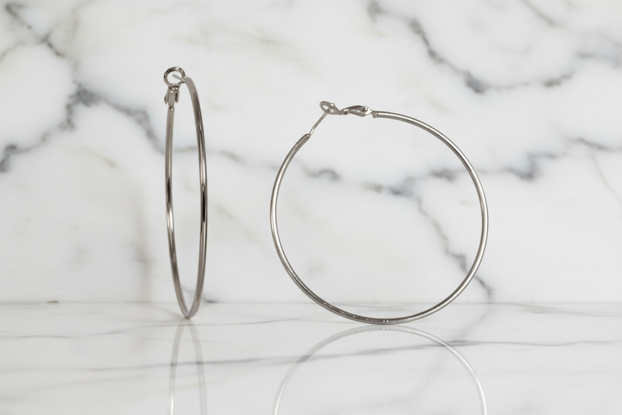 Large Skinny Hoop Earrings