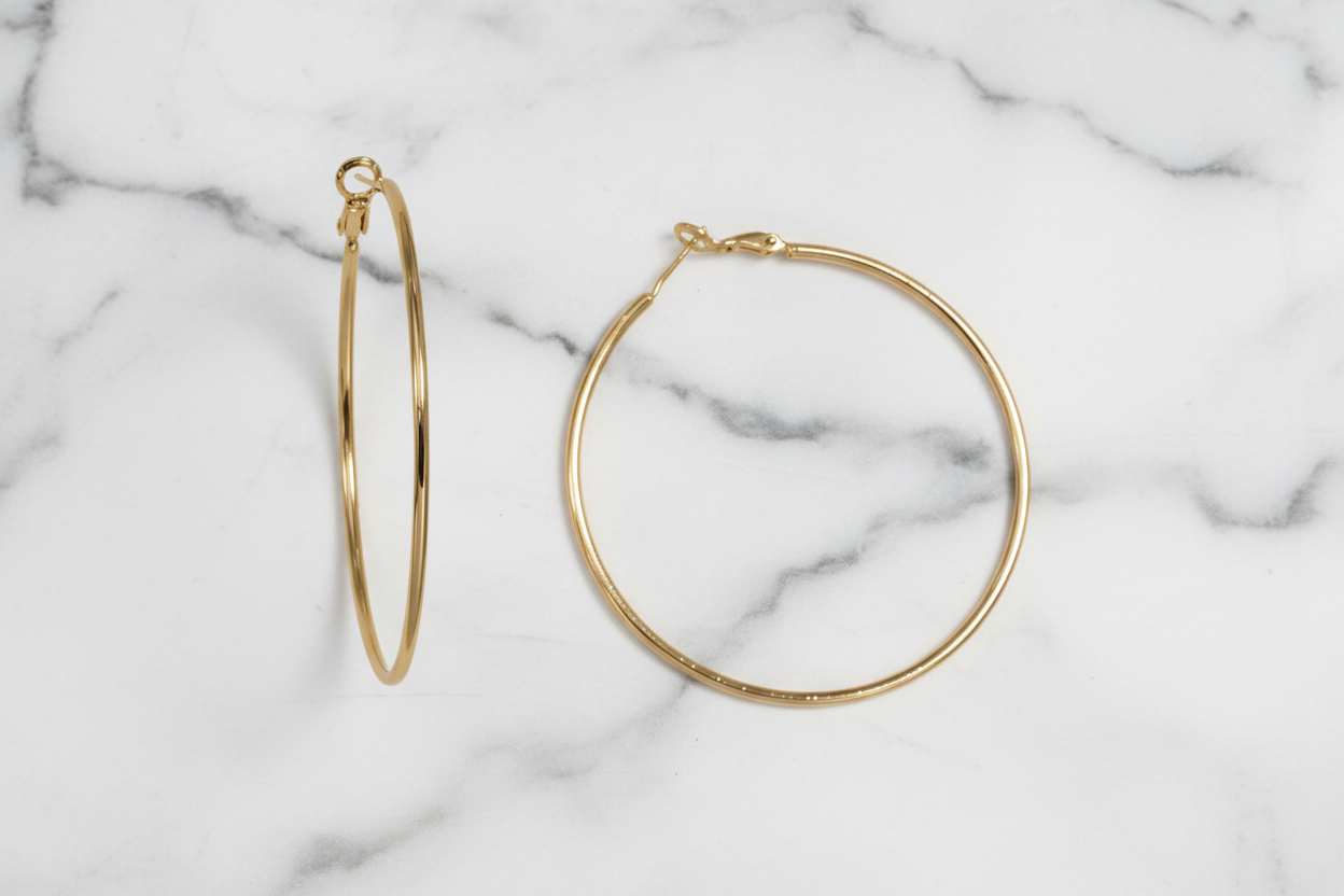 Large Skinny Hoop Earrings